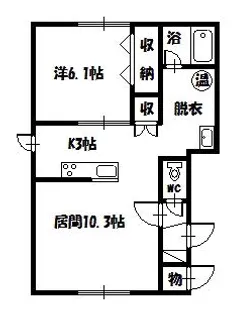 レジーナC棟【1階】の間取り