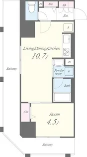 セイワパレス丸の内駅前【4階】の間取り