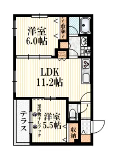 アーバンコート ミタカ【1階】の間取り