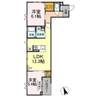 アンジュール徳丸B棟【3階】の間取り