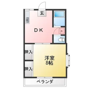 とちの木荘【2階】の間取り