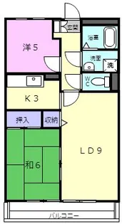 やまむらハイツ【3階】の間取り