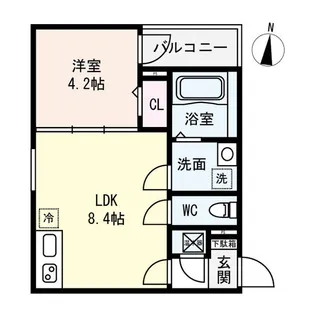 LEPUS御厨 B【3階】の間取り