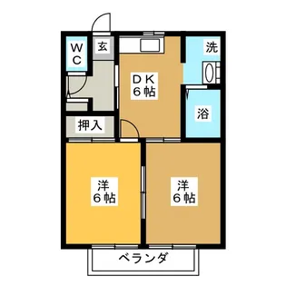 アミューズメント銀鈴 A棟【1階】の間取り