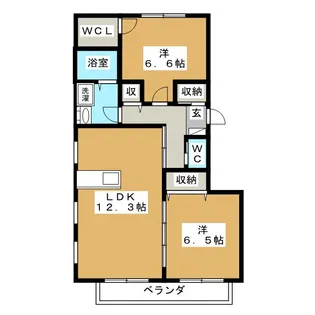 ヴィヴェールII【2階】の間取り