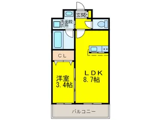 ROOX高宮【4階】の間取り