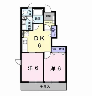 シャルマン花みずき U棟【1階】の間取り