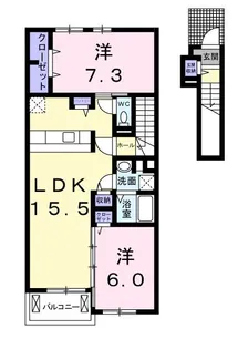 アンジュIII【2階】の間取り