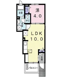 ベル・モンドK【1階】の間取り