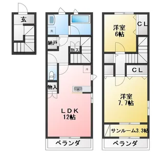 APTセレーナB棟の間取り