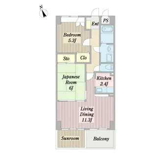 トロン・ド・ラシーヌ【4階】の間取り
