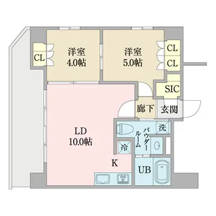 ベルソレイユ菊川【6階】の間取り