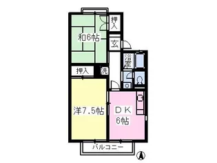 小林ハイムB【1階】の間取り