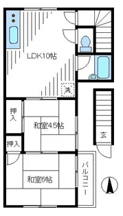 エステートアミノ【2階】の間取り