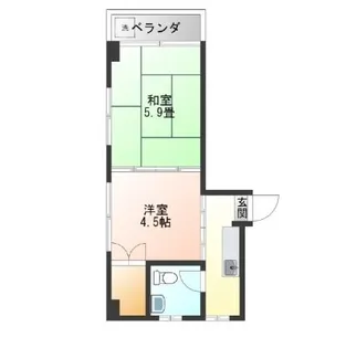 コーポ幸【5階】の間取り