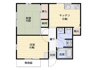 アムールコートB棟(泉町下川)【1階】の間取り