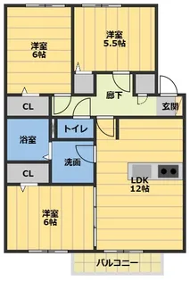 グランドマーニ B【2階】の間取り