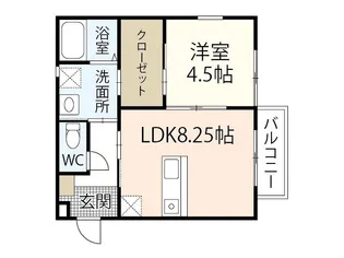 LA PORTE 江波本町【1階】の間取り