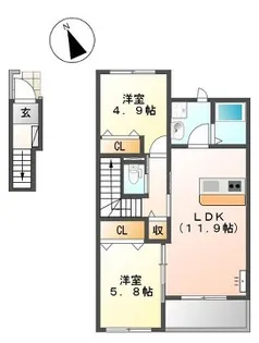 エクラメゾン【2階】の間取り