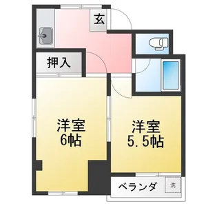 シャトーニコー【1階】の間取り