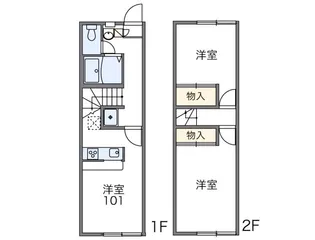 レオパレス峯下Aの間取り