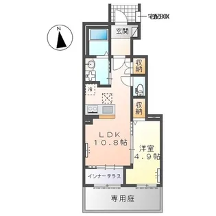 下野市下石橋新築アパート【1階】の間取り