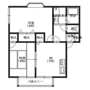 ハイカムール司【2階】の間取り