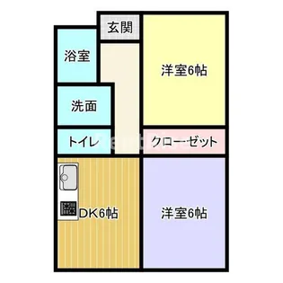 クイーンカピオラニ【2階】の間取り
