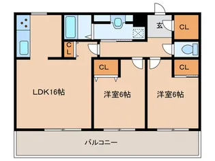 ザ・パークハウス鹿児島中央タワー【9階】の間取り