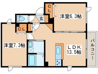 CuoreTK【3階】の間取り