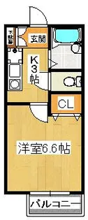 コンフォート・サワダA【1階】の間取り