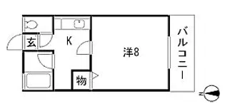 一木ハイツ【1階】の間取り