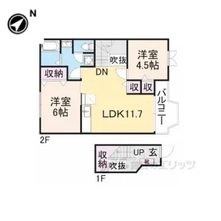 サンハイム西村2【2階】の間取り
