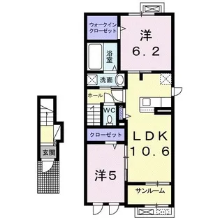 エクセレント・メゾン A【2階】の間取り