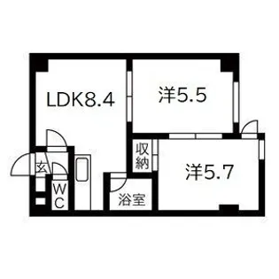 カーサフェリーチェN32【4階】の間取り