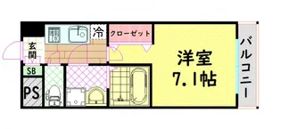 S-RESIDENCE大阪九条North【8階】の間取り