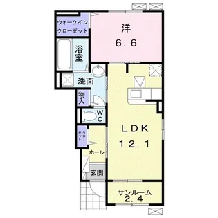 エルナール B【1階】の間取り