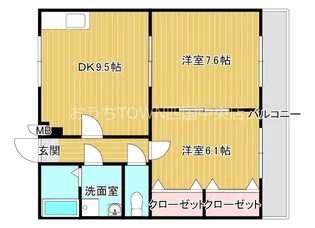 ヴェルデコート【2階】の間取り