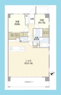 ヴェレーナシティ上大岡【2階】の間取り