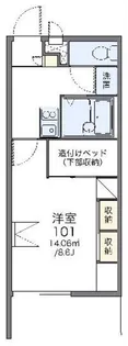 レオパレスサンブリッジIV【1階】の間取り