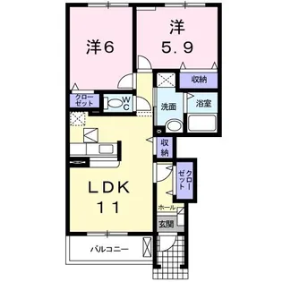 キングダムE【1階】の間取り