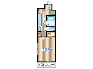 STUDIO北仙台【8階】の間取り