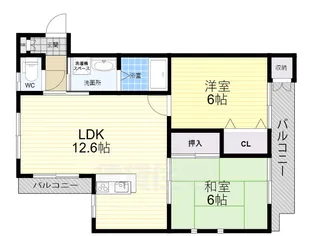 西宮グランドハイツ1【2階】の間取り