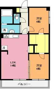 サニーハイツ中妻【4階】の間取り