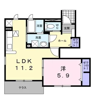 ヴィラ茶居夢【1階】の間取り