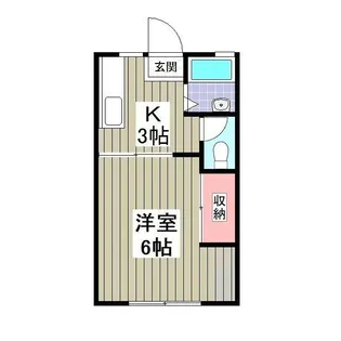 エコーハイツB【1階】の間取り