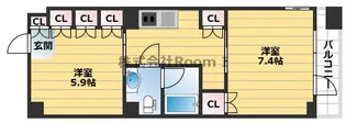 アルス大手前プレミア【6階】の間取り