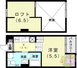 ポートレジデンス海運町【2階】の間取り