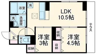 グランデュール新検見川【1階】の間取り