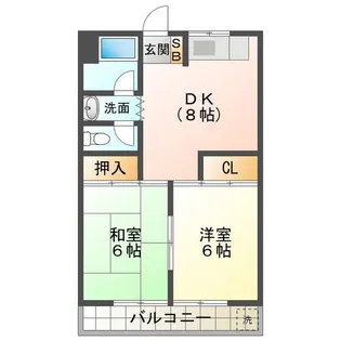 向陽ビル【8階】の間取り